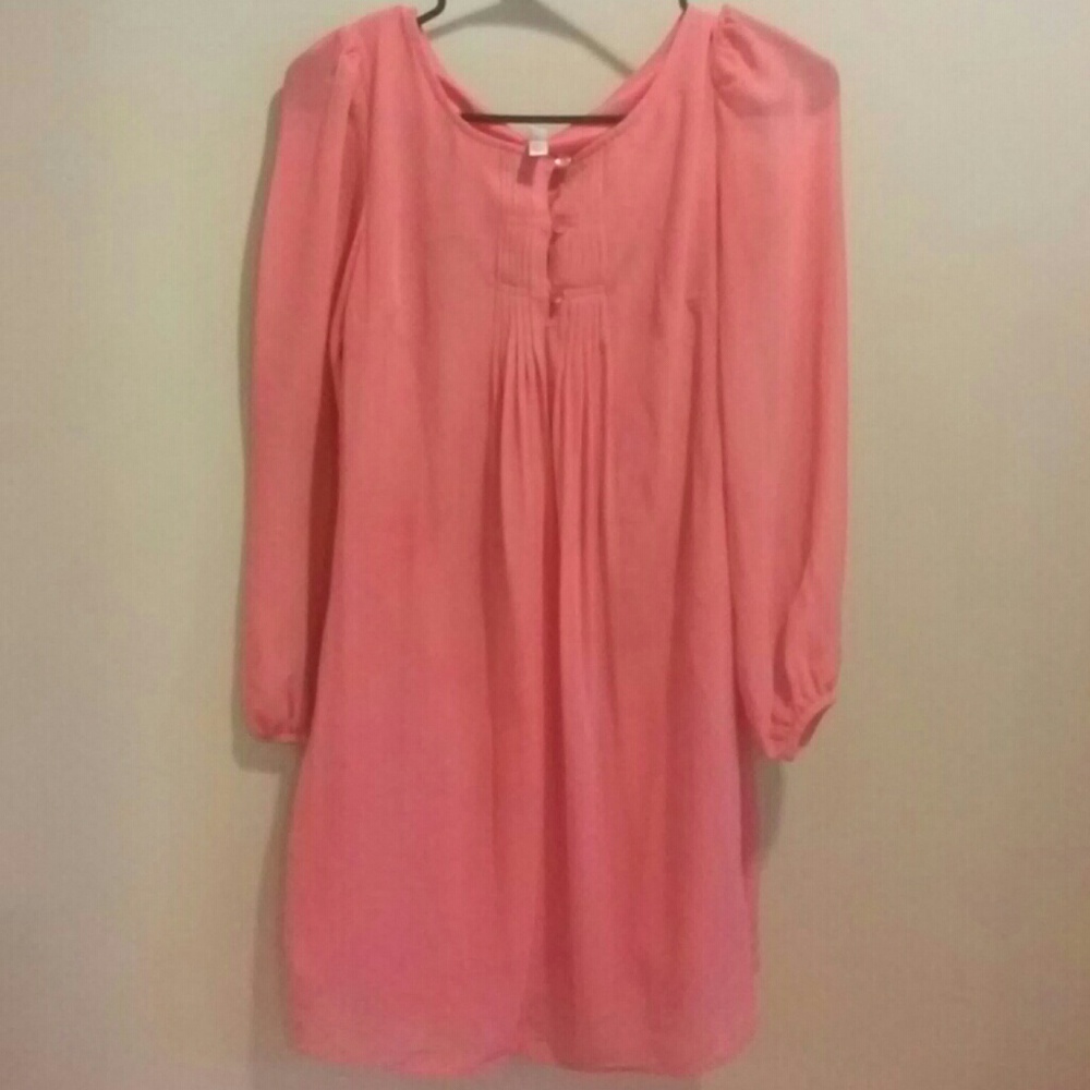 Peach shift dress
